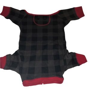 Lazy One Pjs Dog Flapjack Gray Black Plaid Medium